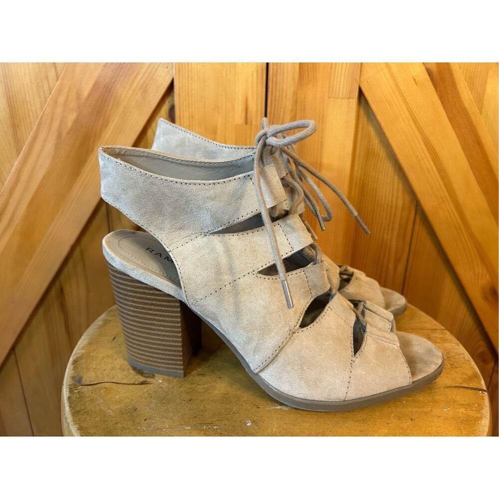 Rampage Women's Size 9.5 EmmieโStrappy Heel Sandals Tan